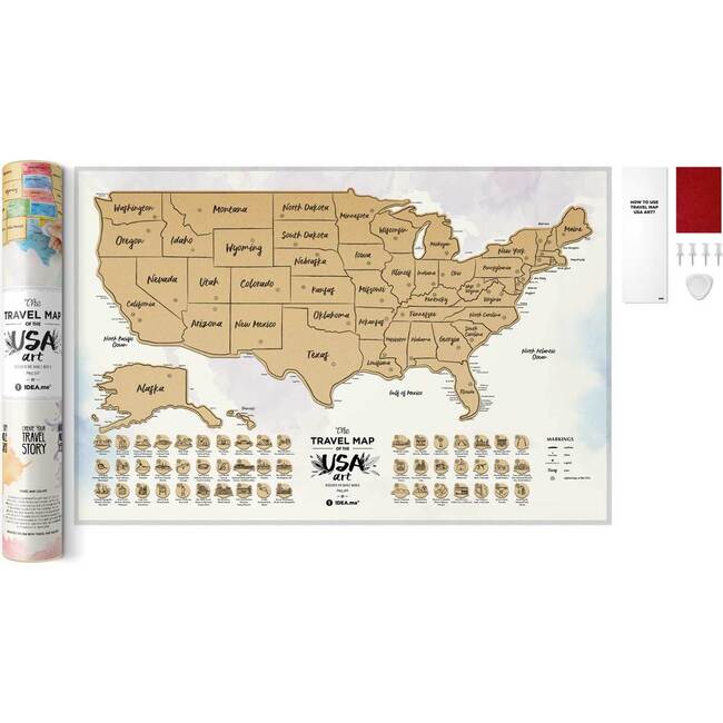 Travel Map USA Art