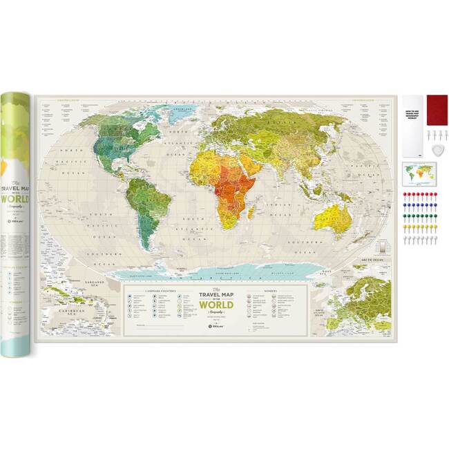 Travel Map Geography World - Arts & Crafts - 1