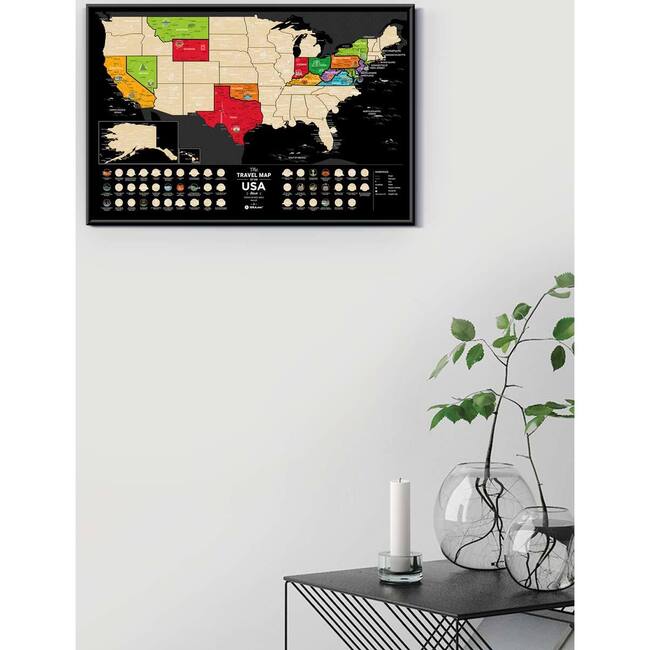 Travel Map USA Black - Arts & Crafts - 3