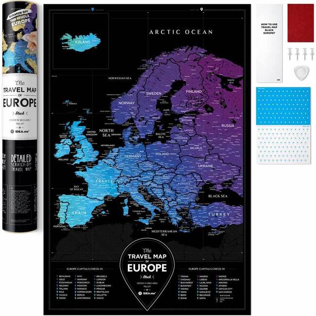 Travel Map Black Europe