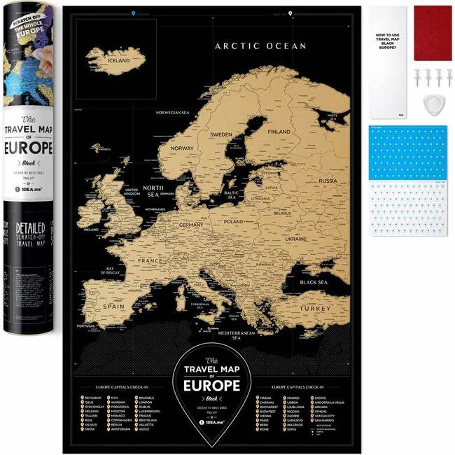 Travel Map Black Europe