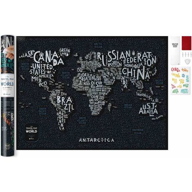 Travel Map Letters World - Arts & Crafts - 2