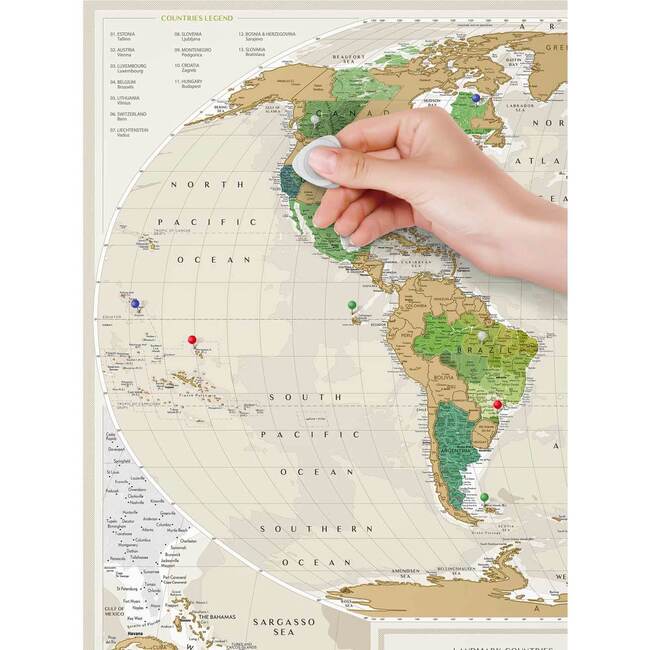 Travel Map Geography World - Arts & Crafts - 5