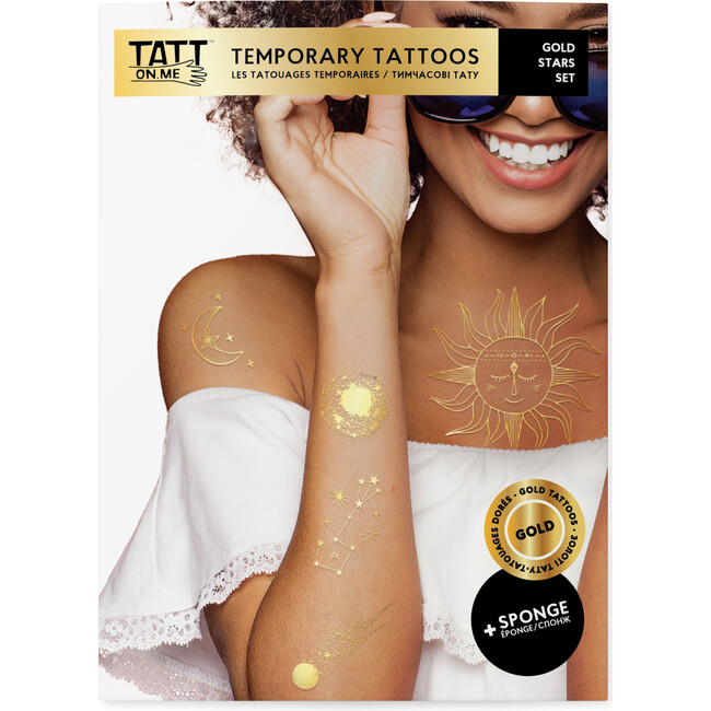 Gold Stars Tattoo Set