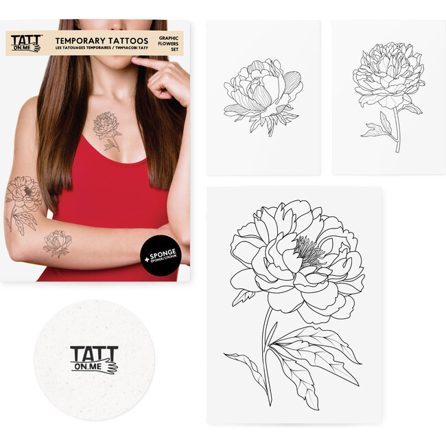 Graphic Flowers Tattoo Set - Arts & Crafts - 3