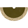 Laser Cut Border Christmas Tree Skirt, Green and Cream - Tree Skirts - 1 - thumbnail