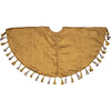 Handmade Christmas Tree Skirt in with silver and gold tassels - 60" - Tree Skirts - 2