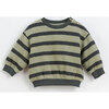 Pullover, Grey and Green Stripes - Sweatshirts - 1 - thumbnail