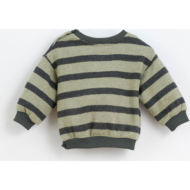 Pullover, Grey and Green Stripes