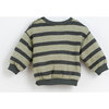 Pullover, Grey and Green Stripes - Sweatshirts - 2