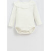 Long Sleeve Baby Onesie, White - Onesies - 1 - thumbnail