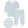 The Organic Long Sleeve Pajama Set, Conifer Stripe - Pajamas - 1 - thumbnail