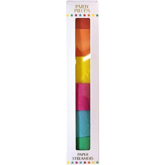 Rainbow Party Streamers, Set of 6 - Decorations - 2