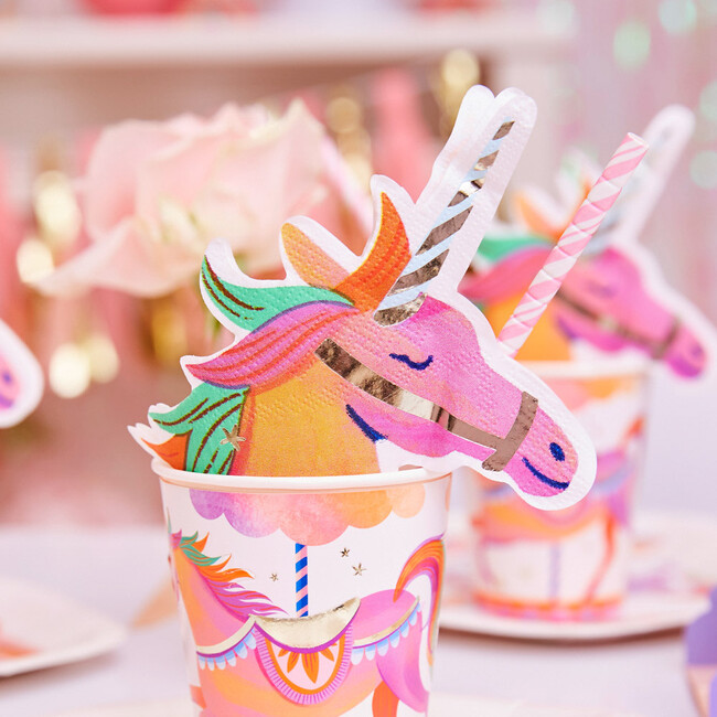 Unicorn Fairy Princess Paper Party Napkins, Set of 16