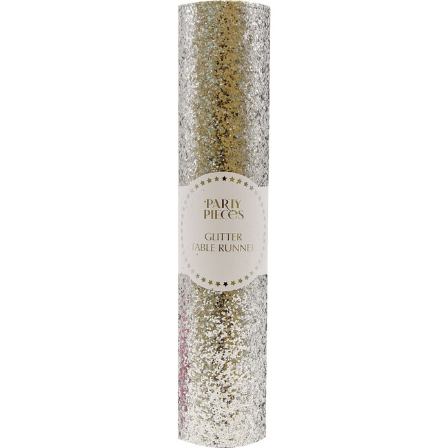 Metallic Silver Glitter Table Runner - Tabletop - 2