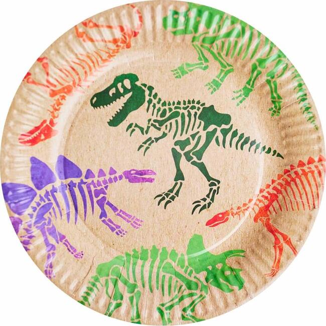Ecosaurus Paper Party Plates, Set of 8 - Tableware - 1