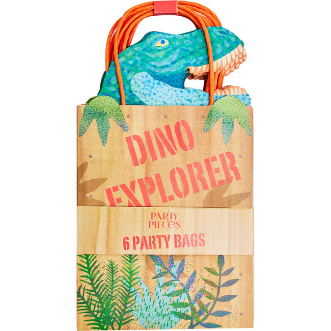 Dino Explorer Treat Bags, Set of 6 - Favors - 1