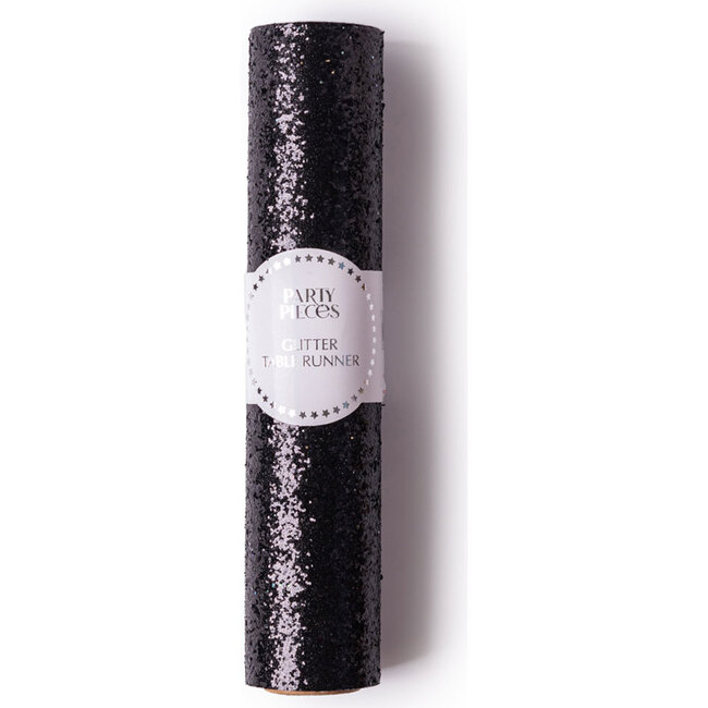 Metallic Black Glitter Table Runner - Tabletop - 4
