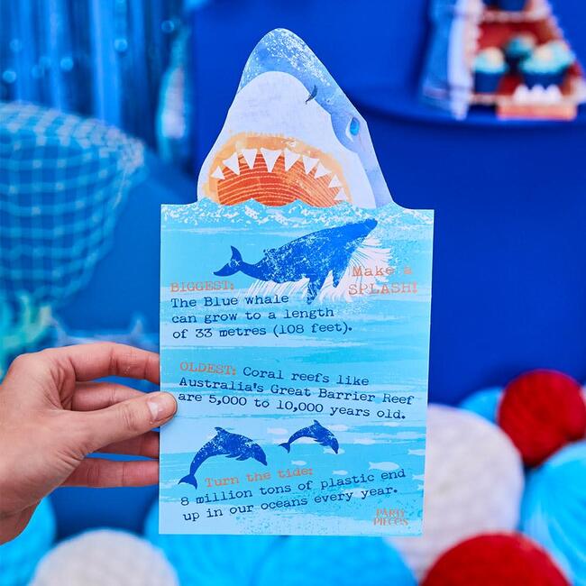 King of the Sea Paper Party Bags with Fact Cards, Set of 6 - Favors - 3