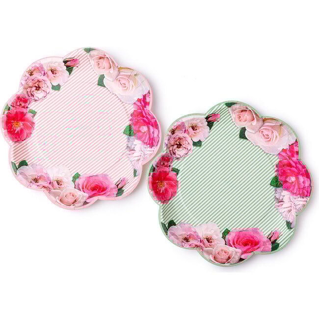 A Very English Rose Paper Party Plates, Set of 8