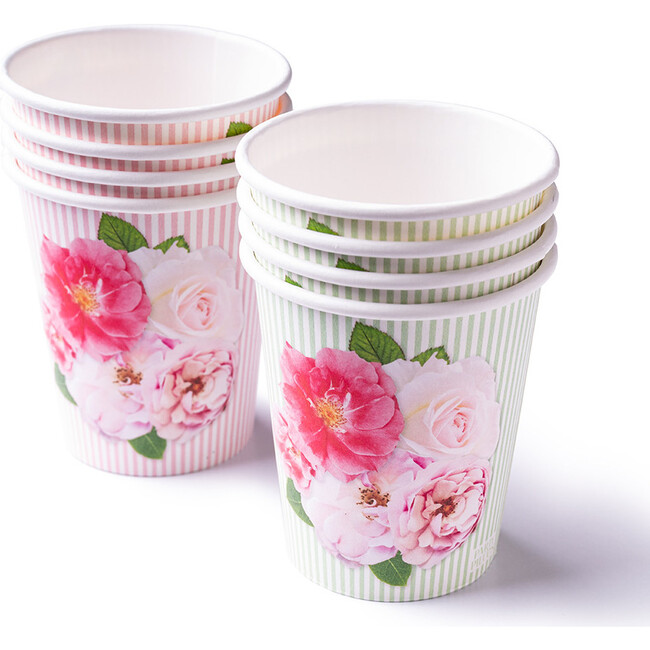 A Very English Rose Paper Party Cups, Set of 8