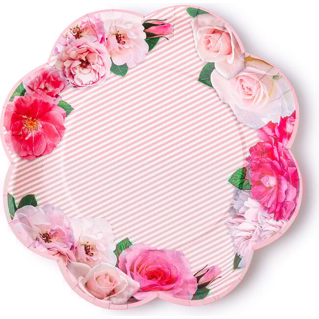 A Very English Rose Paper Party Plates, Set of 8