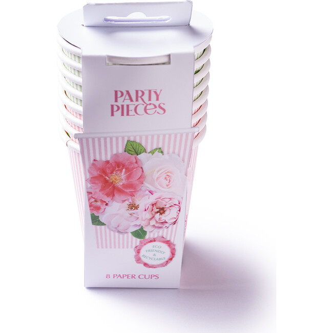 A Very English Rose Paper Party Cups, Set of 8