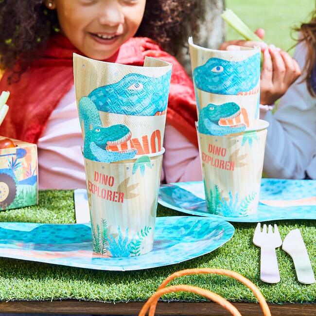 Dino Explorer Paper Party Cups, Set of 8