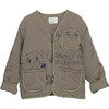 Bark Padded Jacket, Brown - Jackets - 1 - thumbnail