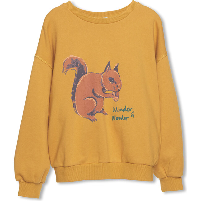 Mustard Squirrel Sweatshirt, Yellow