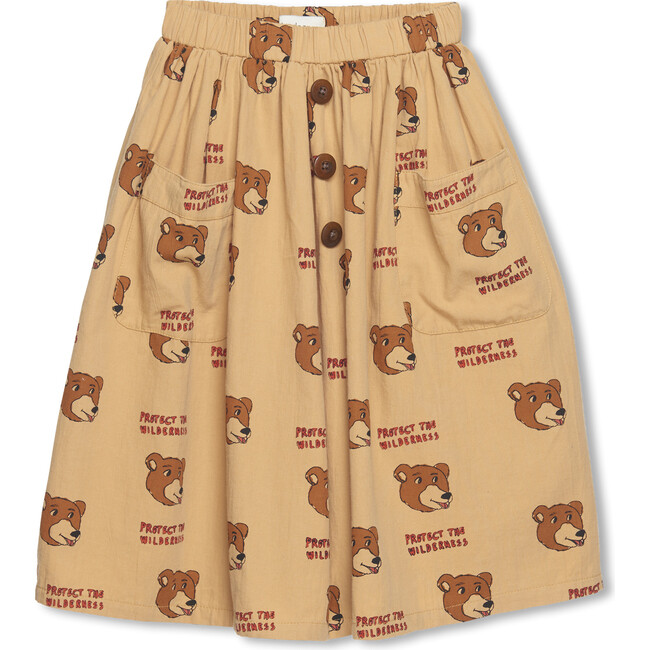 Honey Bear Two Pocket Skirt, Yellow