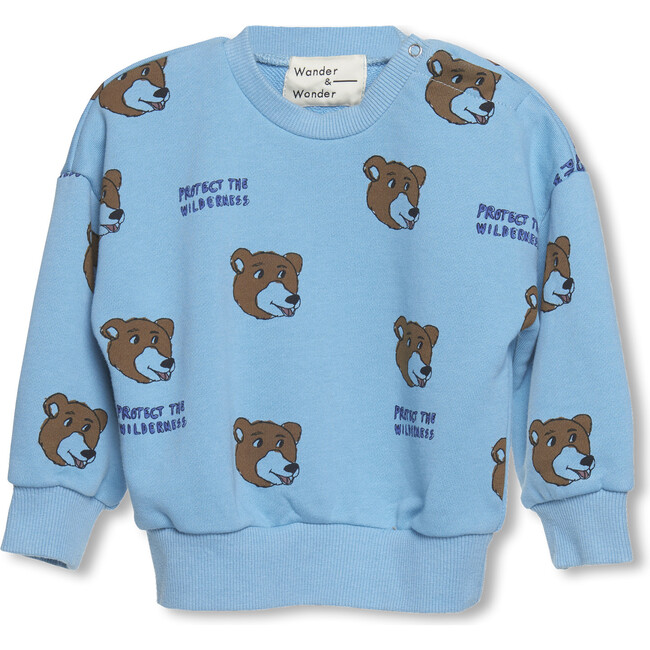 Aqua Bear Sweatshirt, Blue