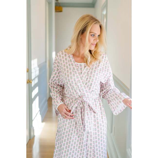 Sassy Women's Pima Cotton Robe, Hearts in Bloom - Robes - 3