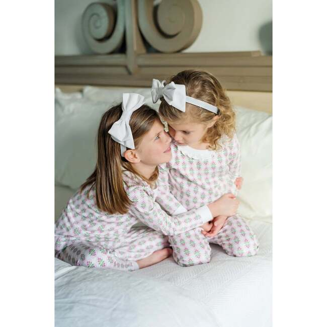 Ava Girls' Pima Cotton Pajama Pant Set, Hearts in Bloom - Pajamas - 4