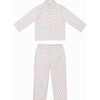 Aimee Block-printed Pajama Set, Red - Pajamas - 1 - thumbnail