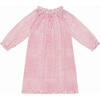 Ilana Block-printed Nightgown, Red & Pink - Nightgowns - 1 - thumbnail