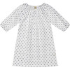Ethel Block-printed Nightgown, Blue & Vine - Nightgowns - 1 - thumbnail