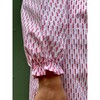 Ilana Block-printed Nightgown, Red & Pink - Nightgowns - 3