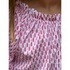 Ilana Block-printed Nightgown, Red & Pink - Nightgowns - 4
