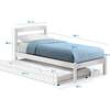 Twin Bed with Trundle, White - Beds - 4