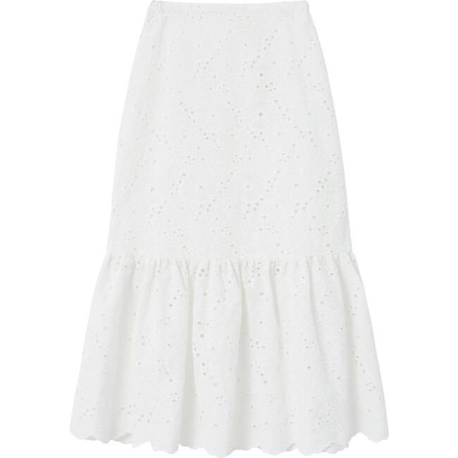 Ania Embroidered Skirt, Ivory