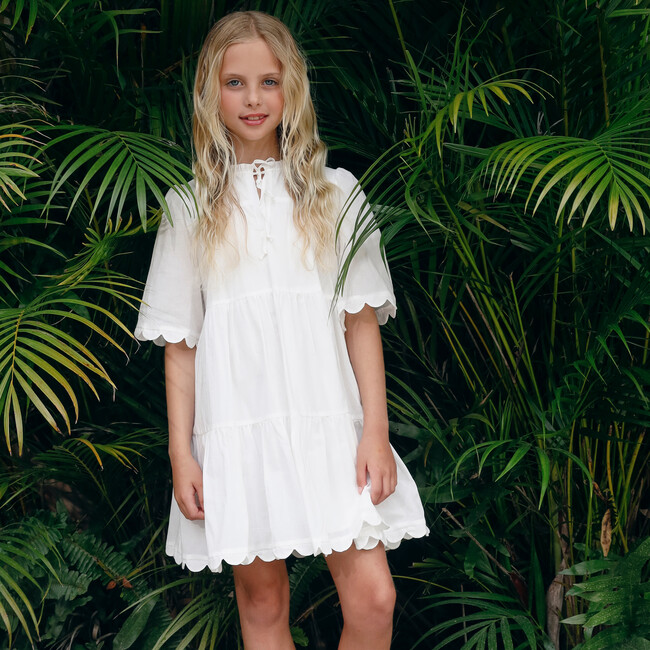 Lucilla Cotton Dress, Ivory - Dresses - 3