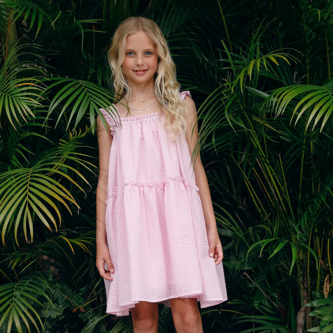 Lucilla Stripe Dress, Pink - Dresses - 3