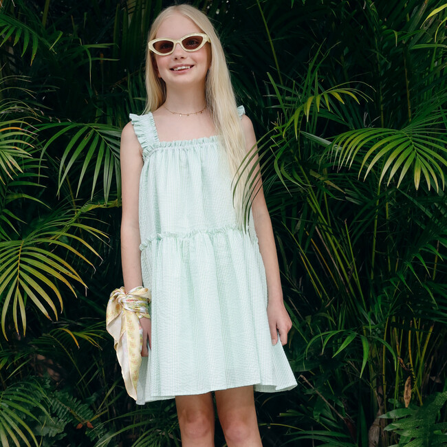 Lucilla Stripe Dress, Green - Dresses - 3