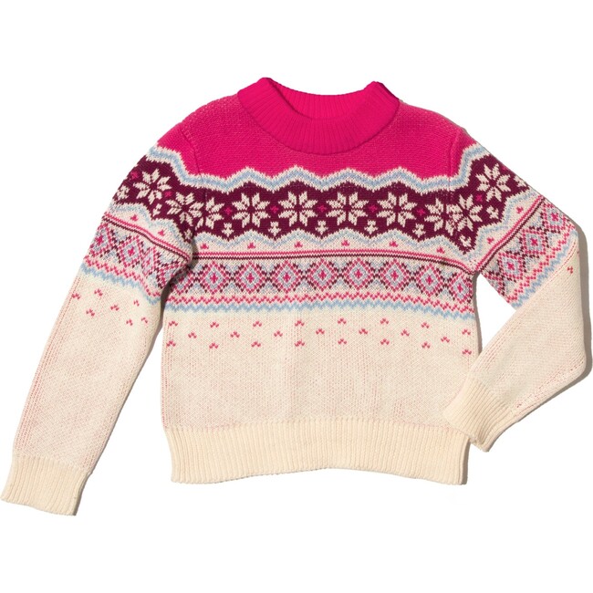 Vale Sweater, Fair Isle Hot Pink