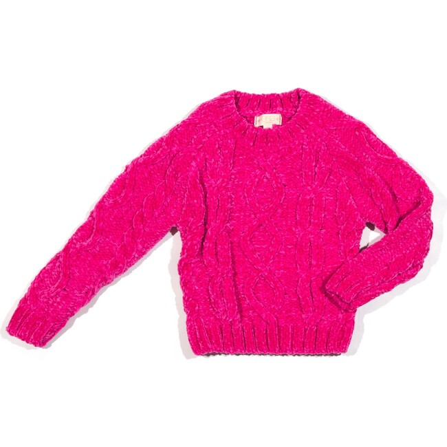 Chenille Rosalina Sweater, Hot Pink
