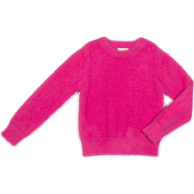 Eyelash Knit Delphi Sweater, Hot Pink - Sweaters - 1
