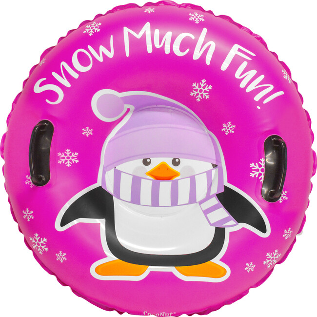 32" Snow Tube Snow Much Fun Penguin, Pink
