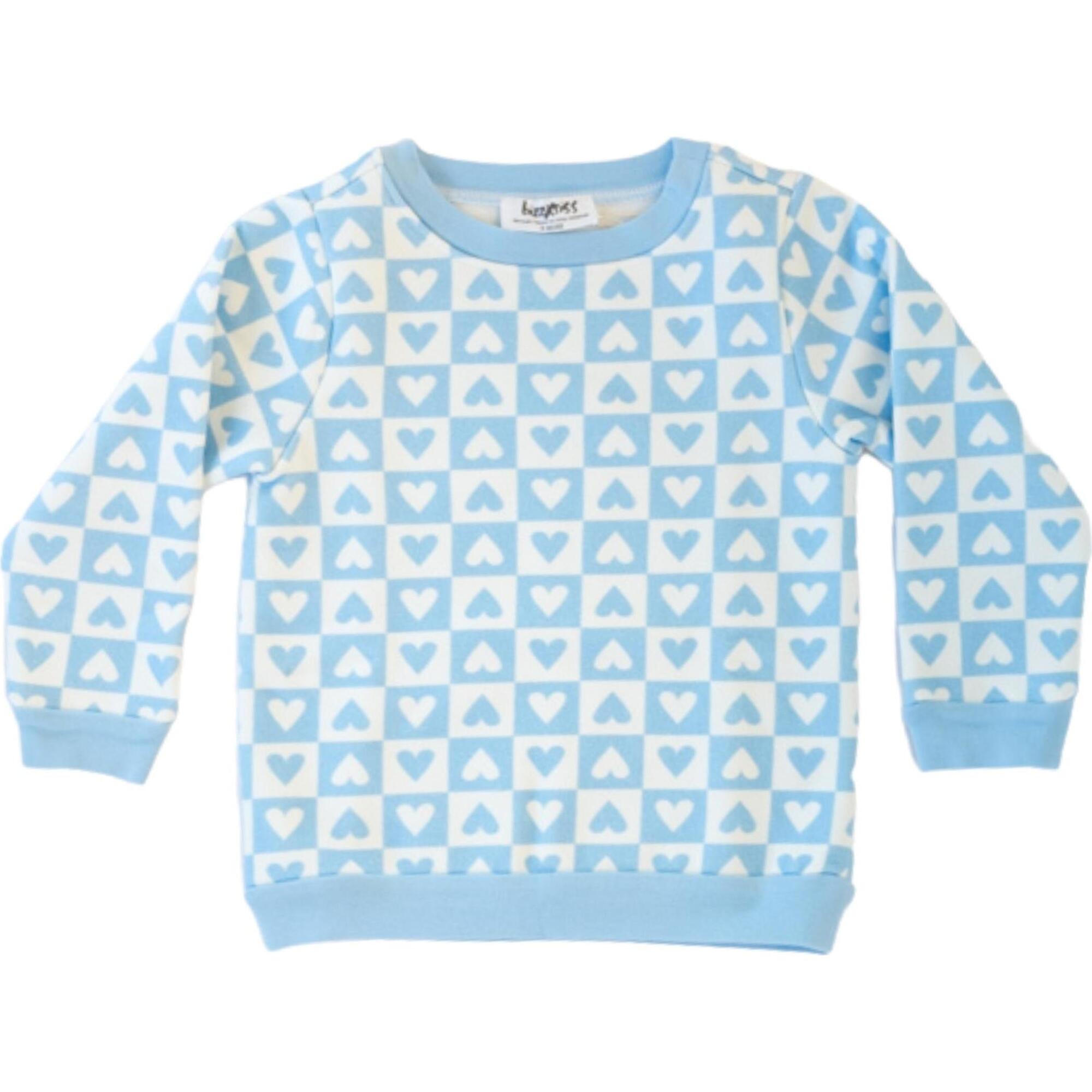 Check Mate Printed Sweatshirt, Blue - Sweatshirts - 1
