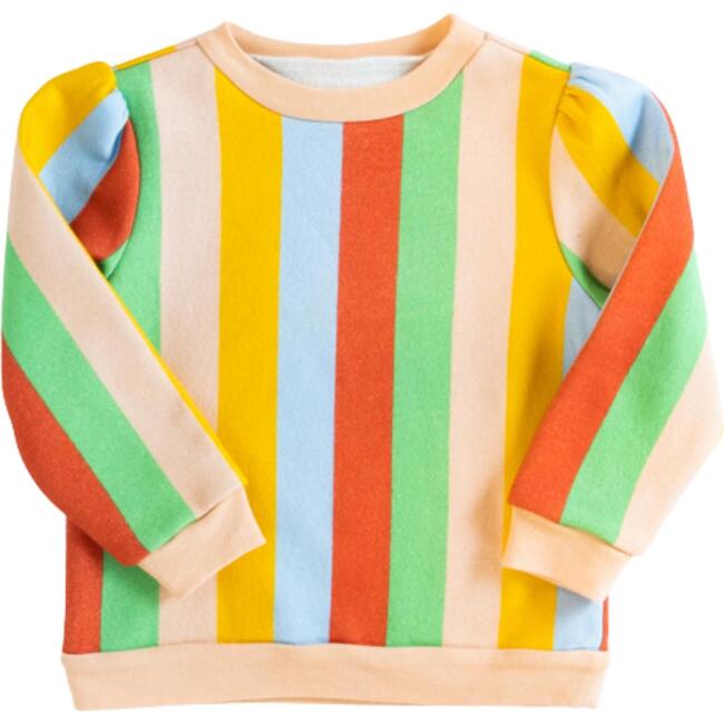 Carnival Striped Power Puff Sweatshirt, Multicolors